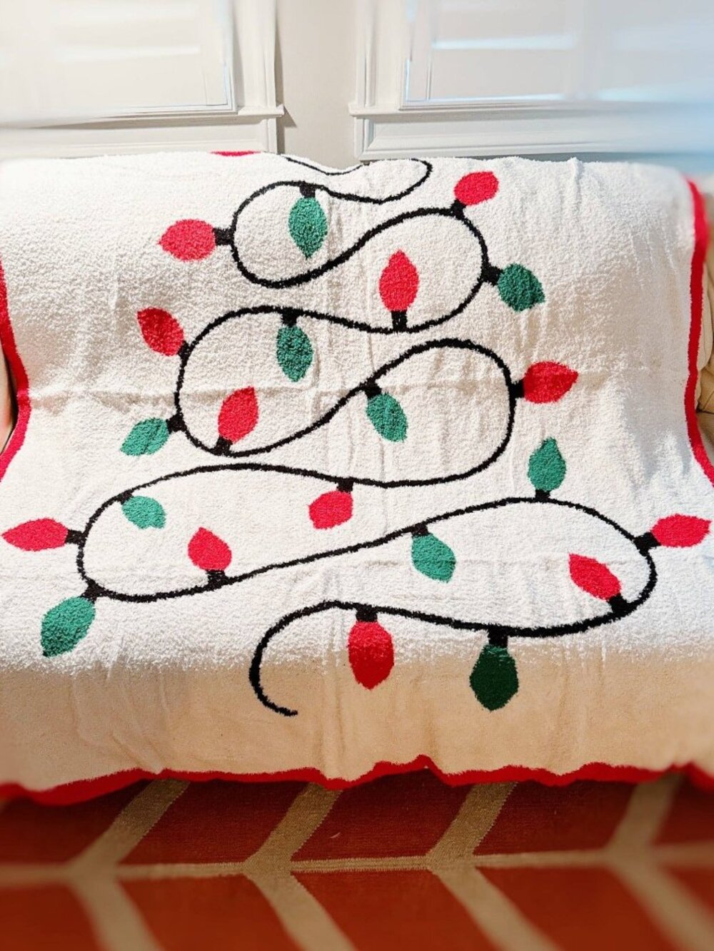 Precious Lit Coziest Blanket Bow Throw 50x60 Soft Stretchy NWT